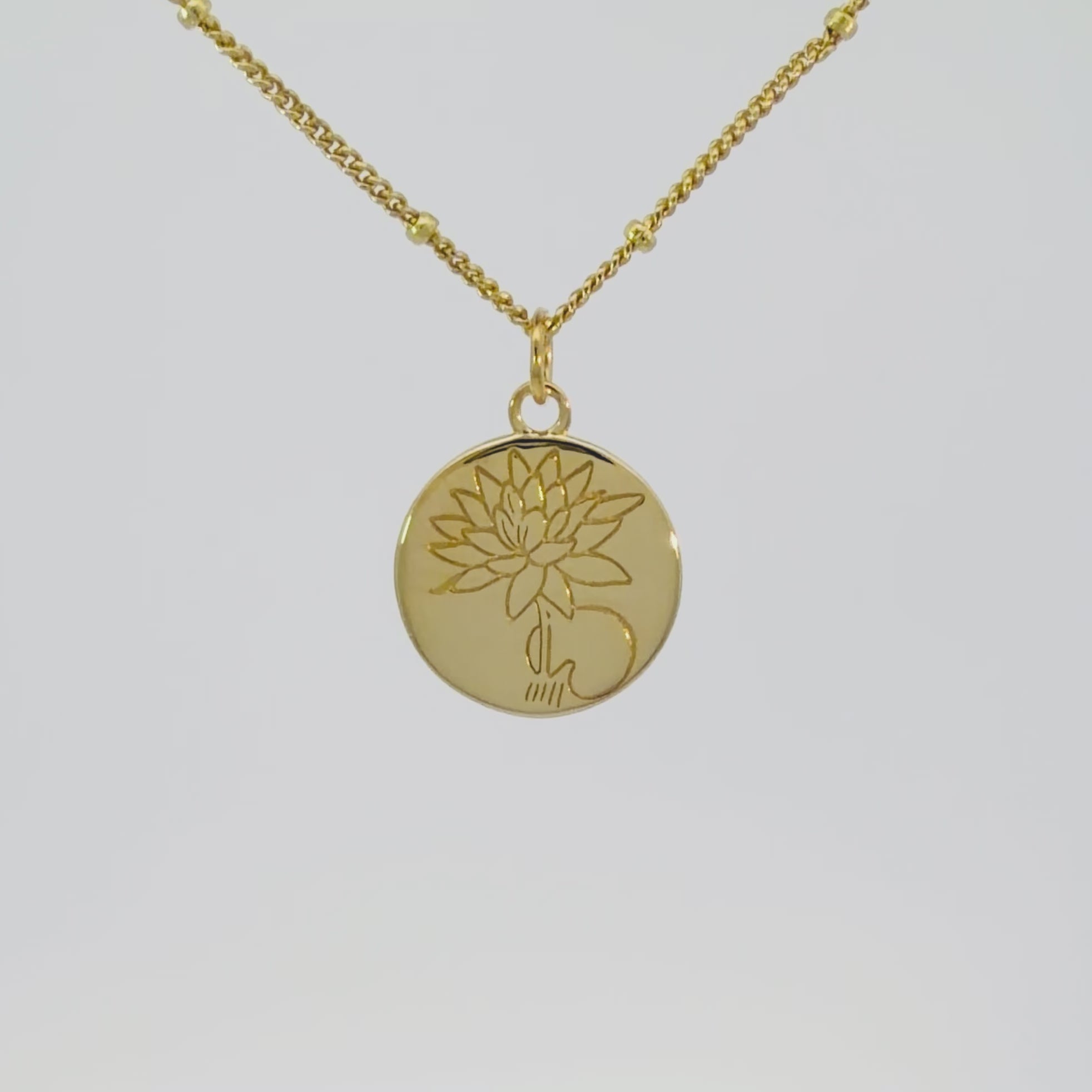 Birth Flower Necklace 925 Sterling Silver
