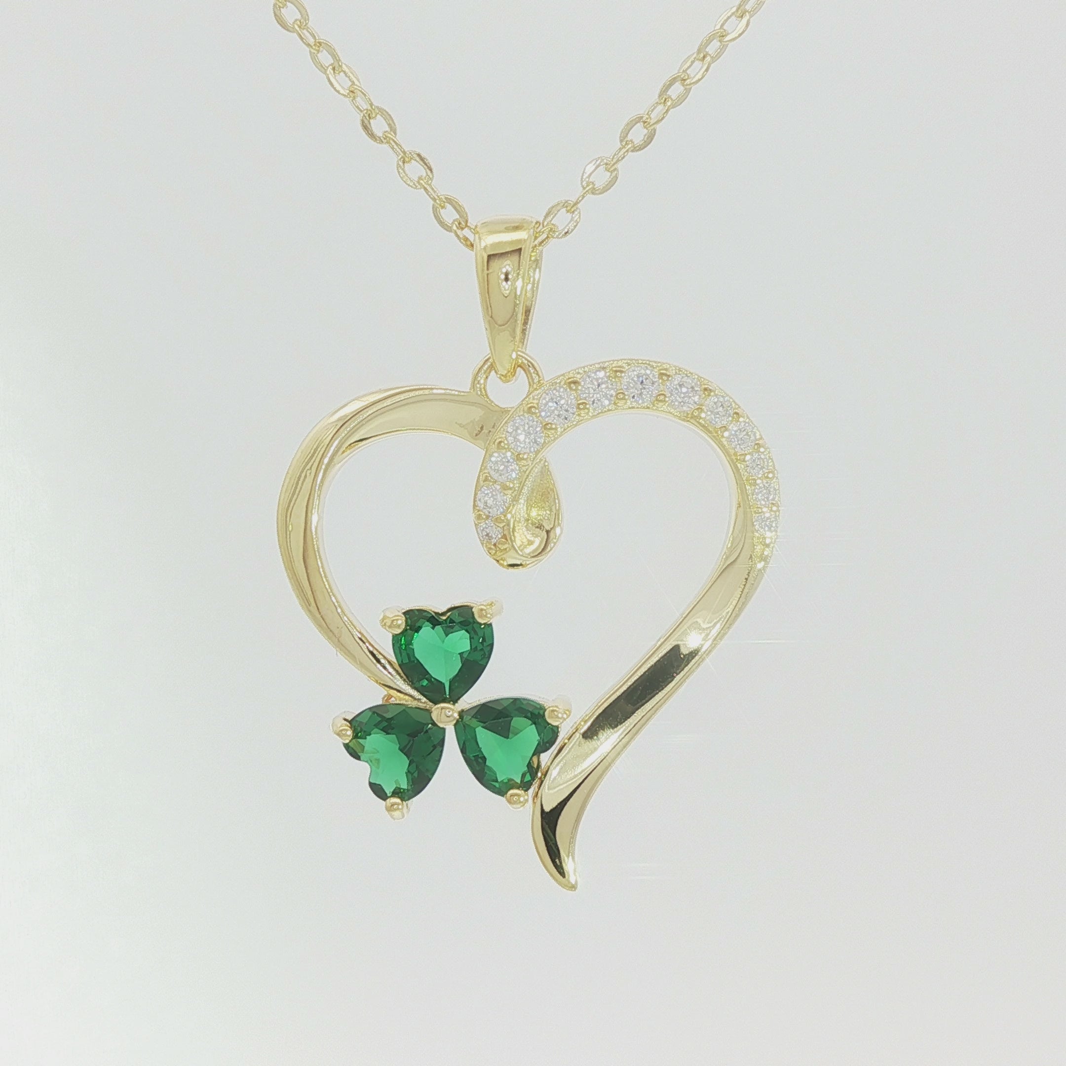 Green Heart Stone Necklace