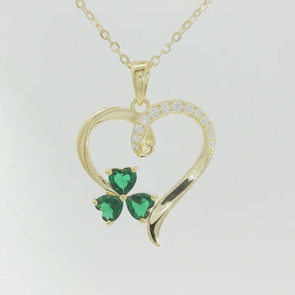 Green Heart Stone Necklace